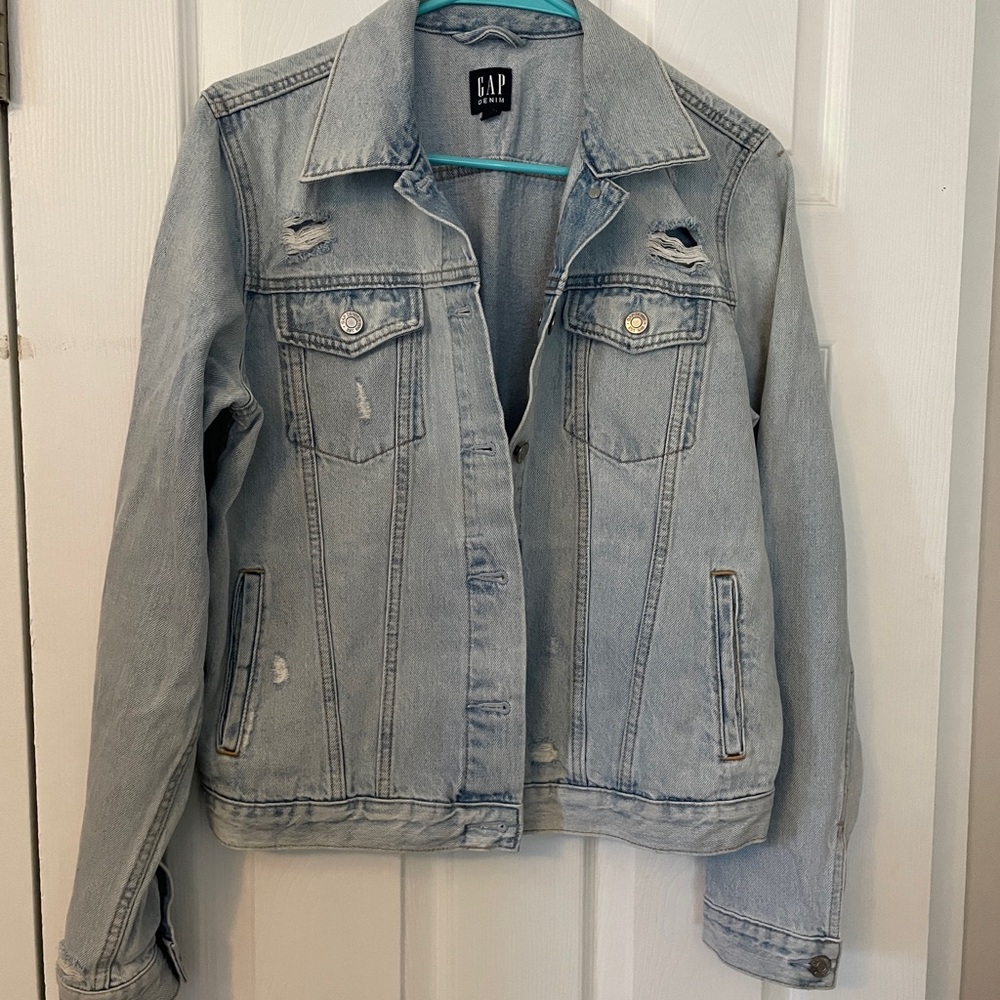 Gap Denim Distressed Jacket Medium